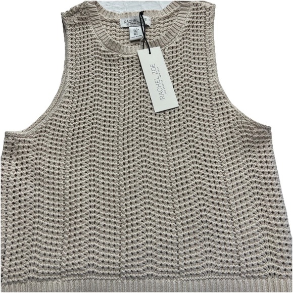 Rachel Zoe Sweaters - Rachel Zoe Chunky Cable Knit‎ Sleeveless Crew Neck Sweater Vest Top SM NWT